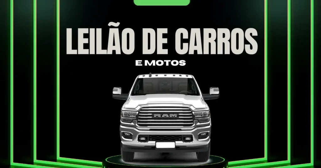 Governo realiza leilão com Dodge Ram 3500 e motos com lances a partir de R$ 2 mil