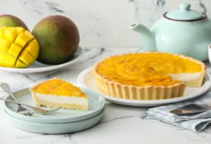 aprenda-a-preparar-uma-torta-de-manga-cremosa-com-toque-de-coco,-feita-sem-forno-e-perfeita-para-dias-quentes.