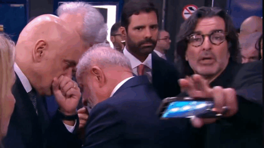 Fotógrafo de Lula impede “SBT” de gravar conversa do presidente com Moraes