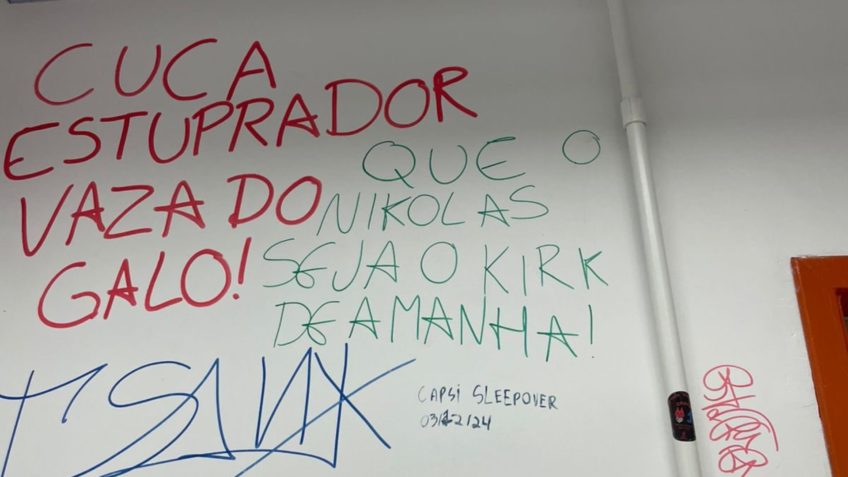 Pichação na UFMG sugere matar Nikolas Ferreira