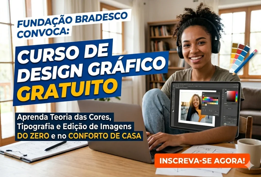 Fundação Bradesco Libera Curso de Design Gráfico Gratuito com Certificado: Veja Como Ingressar