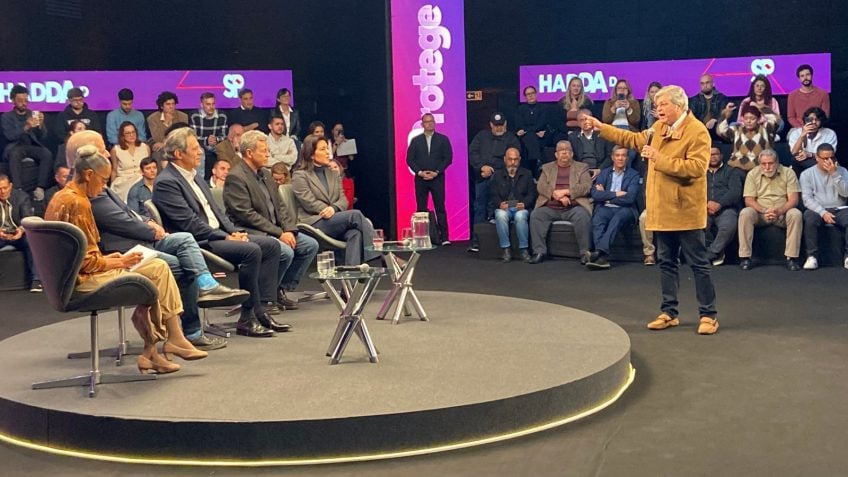 Ao lado de Haddad, Datena diz que Tarcísio “prestou desserviço” à segurança