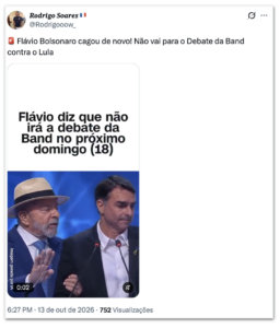 desistencia-de-flavio-em-debates-vira-meme-na-internet:-“arregao”